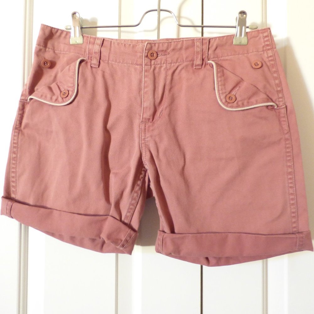 Jill Stuart Rolled Hem Shorts in Dusty Rose